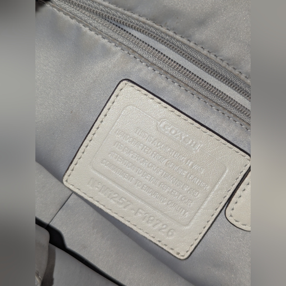 Coach Park Creamy White Shoulder Bag with Gold Accents.F19726 - Picture 7 of 13